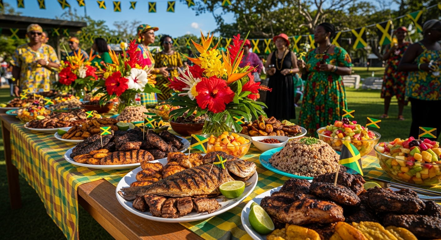 Traditional Jamaican jerk preparation showcasing cultural heritage and spice traditions