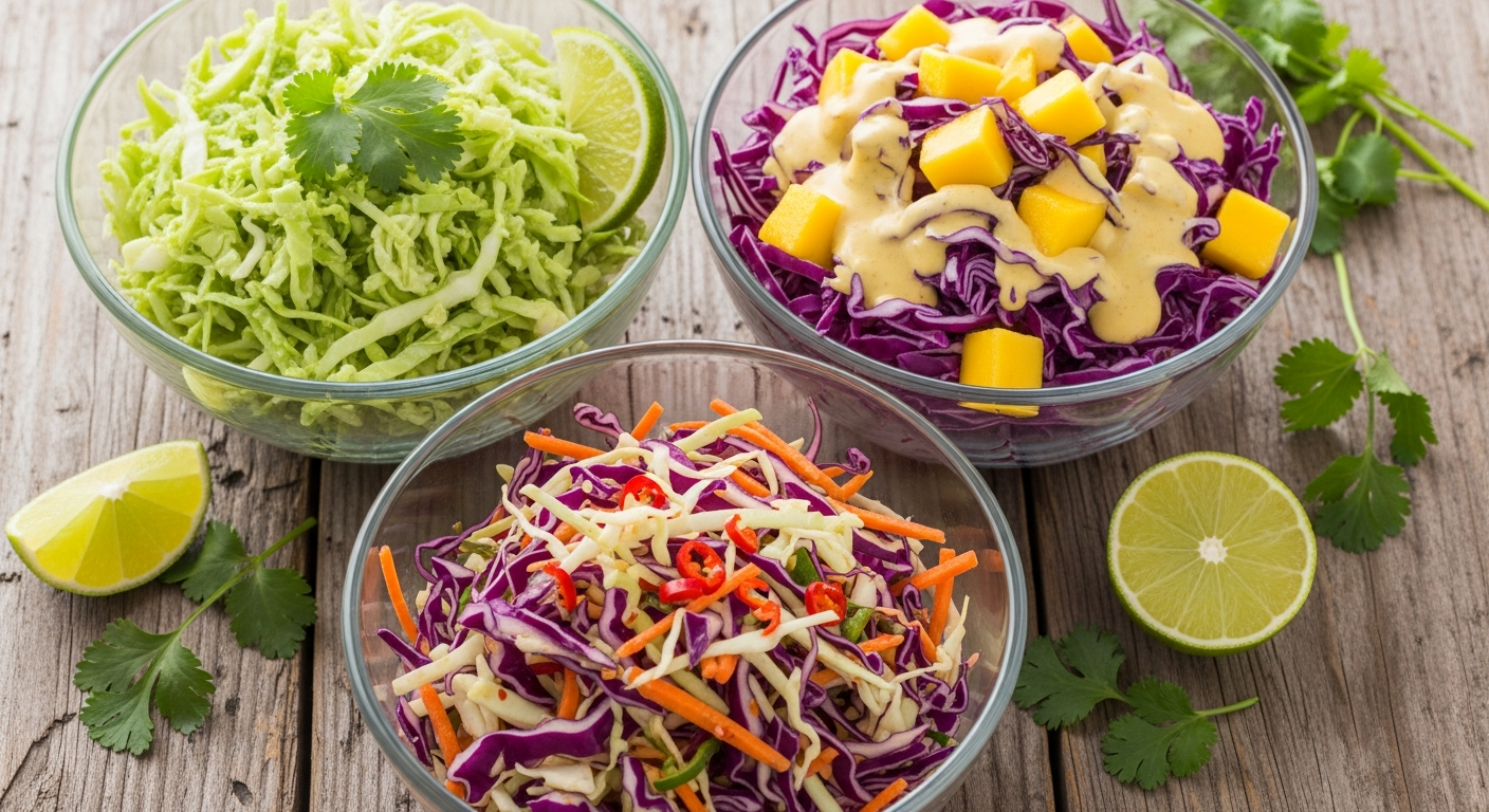 Caribbean coleslaw — the perfect cool side dish for jerk chicken