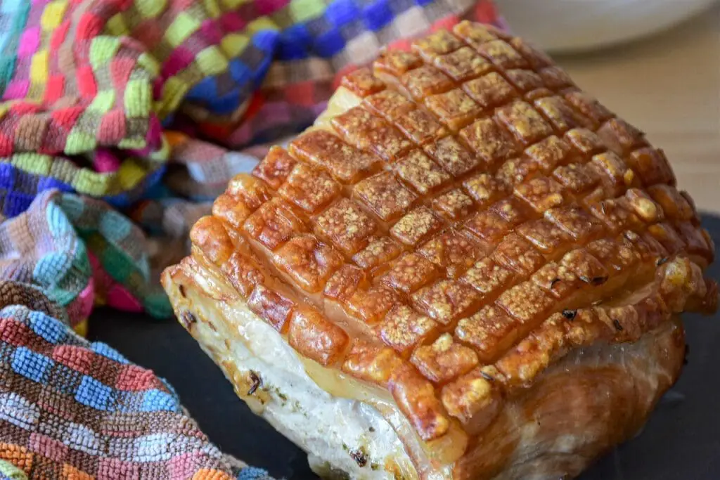Traditional Jerk Pork Presentation And Garnishes