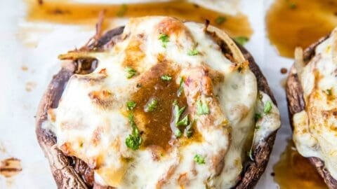 Oven-Baked Jerk Chicken Stuffed Portobello Mushrooms